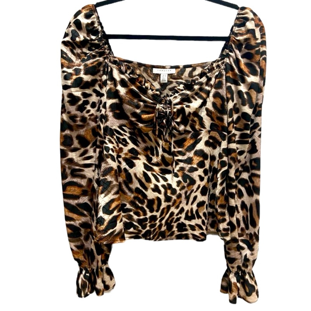 TOPSHOP Leopard Print Blouse